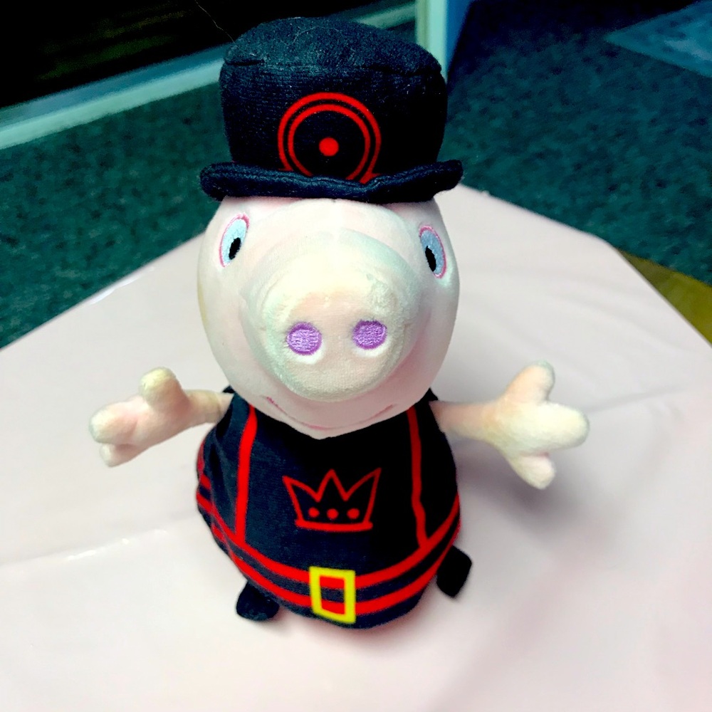 Peppa Pig Castle Guard Plush Toy in Black‎ and Red Outfit
